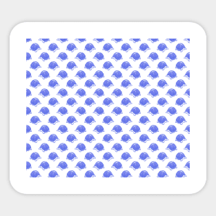 Blue and White Turtle Pattern Sticker